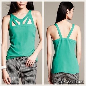 Banana republic cut out blouse